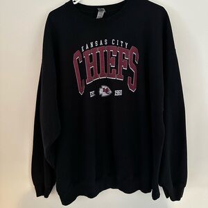 Gildan Black Kansas City Chiefs Crewneck Sweater